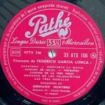 Germaine Montero – Poèmes Et Chansons De Federico Garcia Lorca LP Plak - Görsel 2