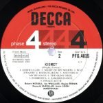 Mantovani And His Orchestra With The Sammes Chorus – Kismet LP Plak - Görsel 4