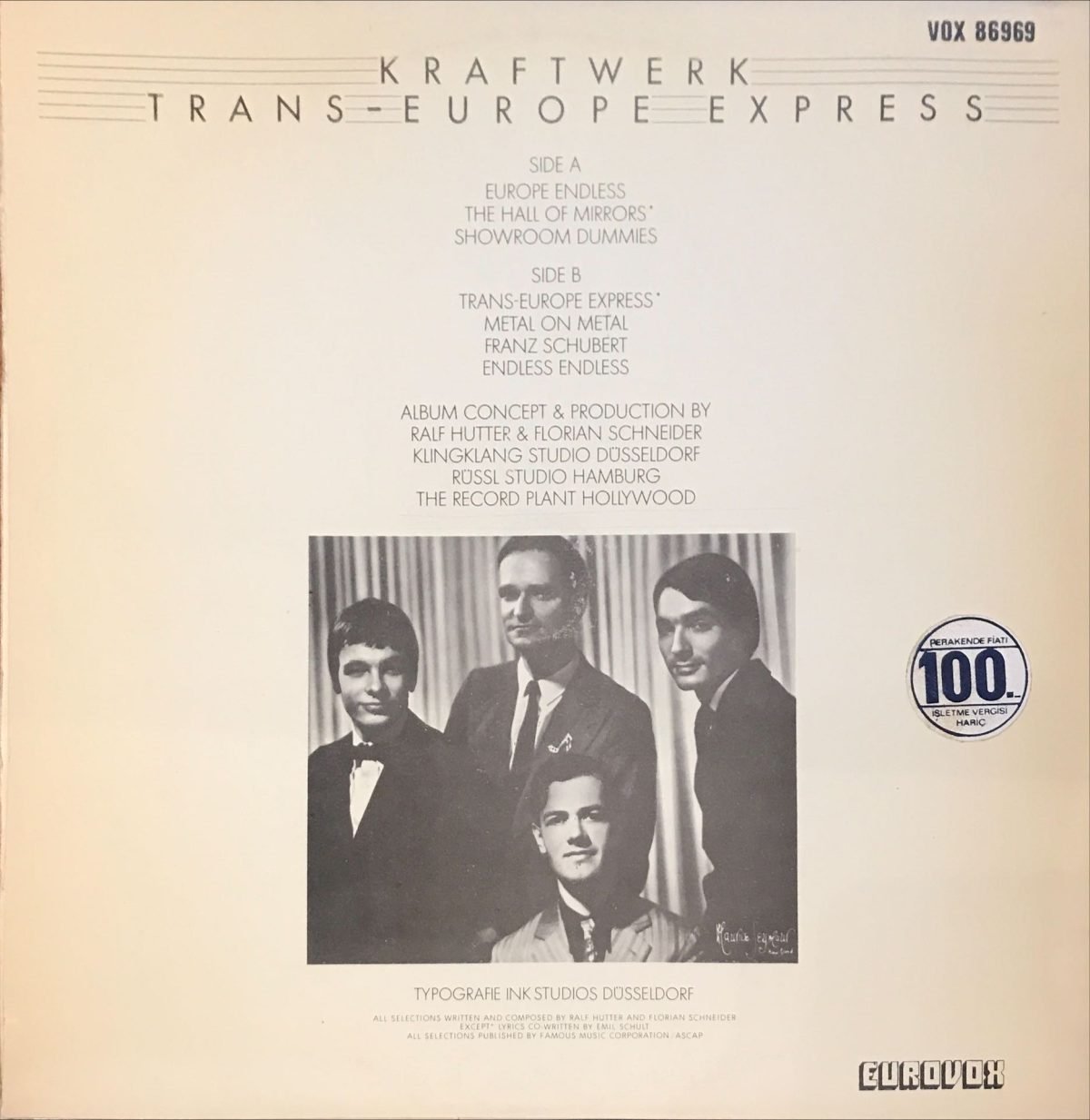 Kraftwerk – Trans Europe Express LP Plak - Görsel 2