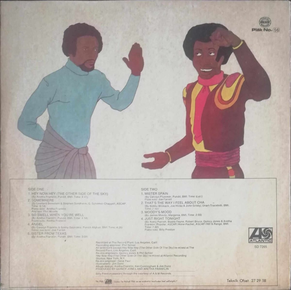 Aretha Franklin – Hey Now Hey (The Other Side Of The Sky) LP Plak - Görsel 2