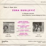 Zora Dubljević – Sjajna Zvijezdo, Gdje Si Sinoć Sjala 45lik Plak EP - Görsel 2