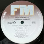 Sarah Vaughan With Milton Nascimento – Brazilian Romance LP Plak - Görsel 3