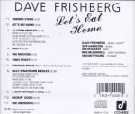 Dave Frishberg – Let's Eat Home CD - Görsel 2