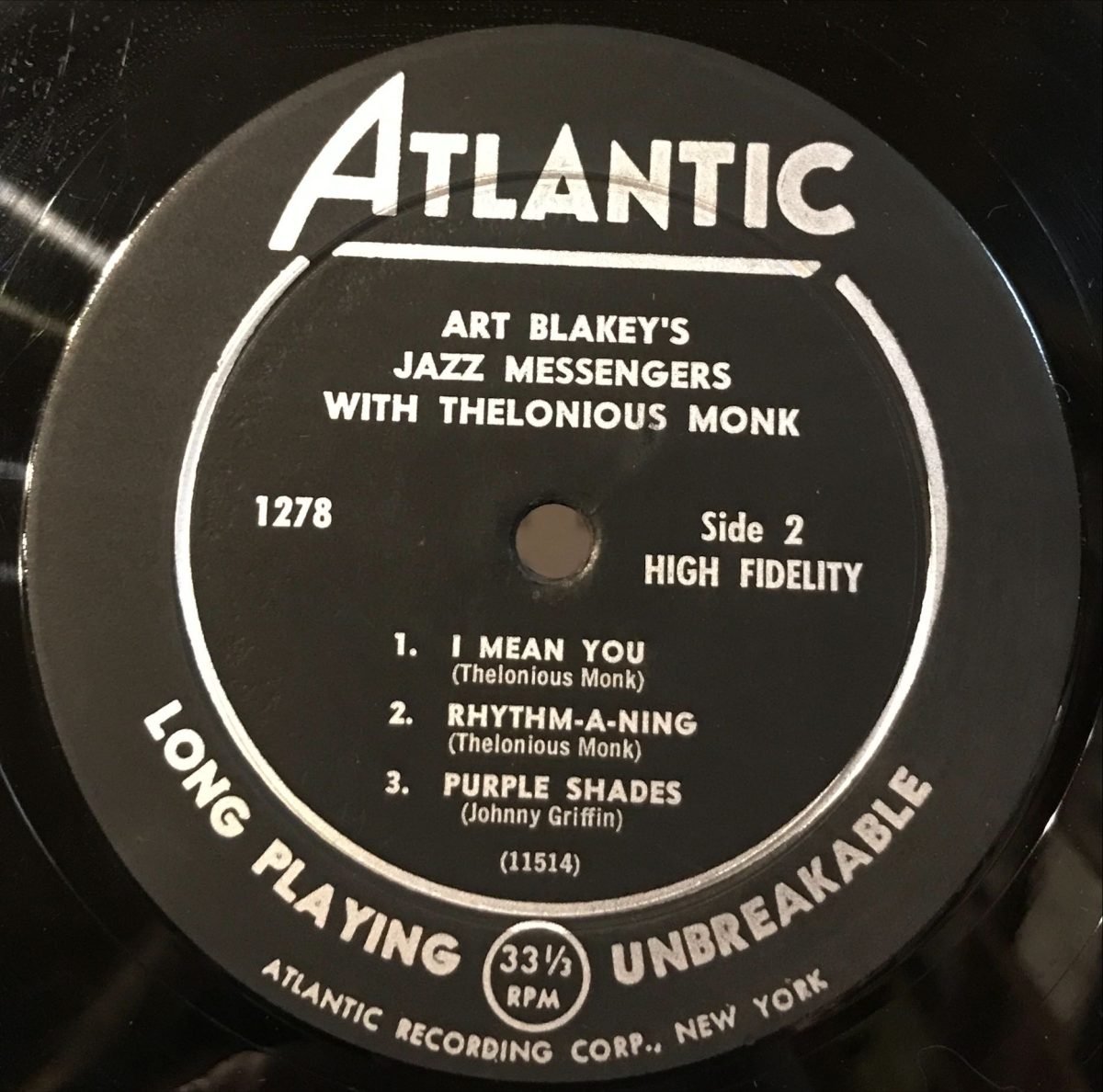 Art Blakey's Jazz Messengers With Thelonious Monk LP Plak (İLK US MONO BASKI) - Görsel 4