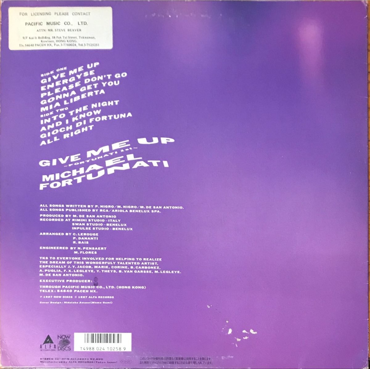 Michael Fortunati – Give Me Up LP Plak - Görsel 2