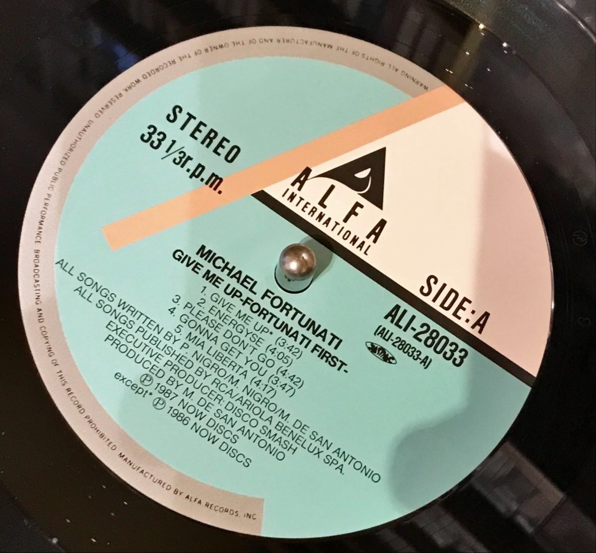 Michael Fortunati – Give Me Up LP Plak - Görsel 3