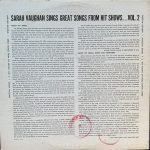 Sarah Vaughan – Great Songs From Hit Shows, Vol. 2 LP Plak - Görsel 2