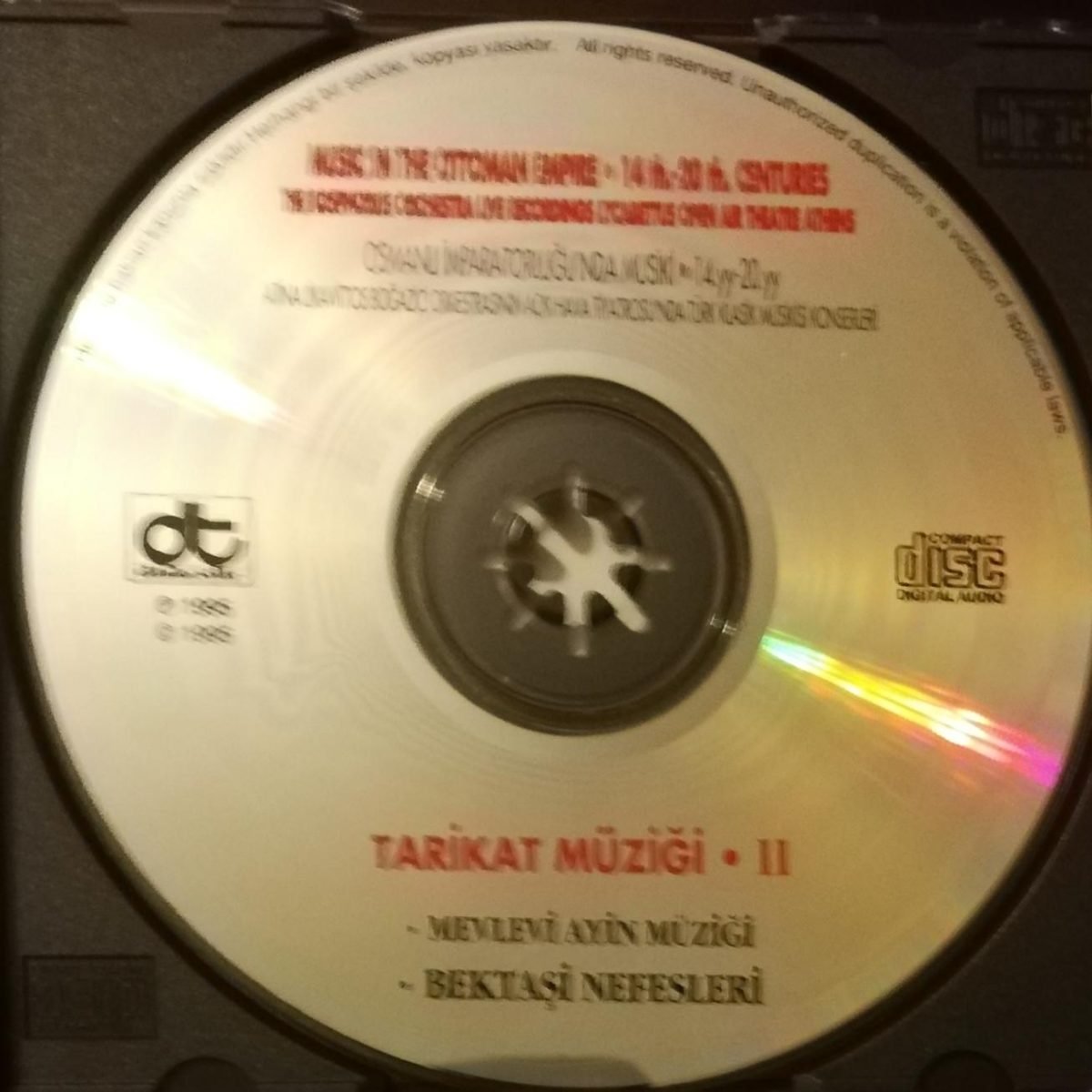 The Bosphorus Orchestra – Osmanlı İmparatorluğu'nda Musiki 14.yy-20.yy = Music In The Ottoman Empire 14th.-20th. Centuries (II Tarikat Müziği) CD - Görsel 2