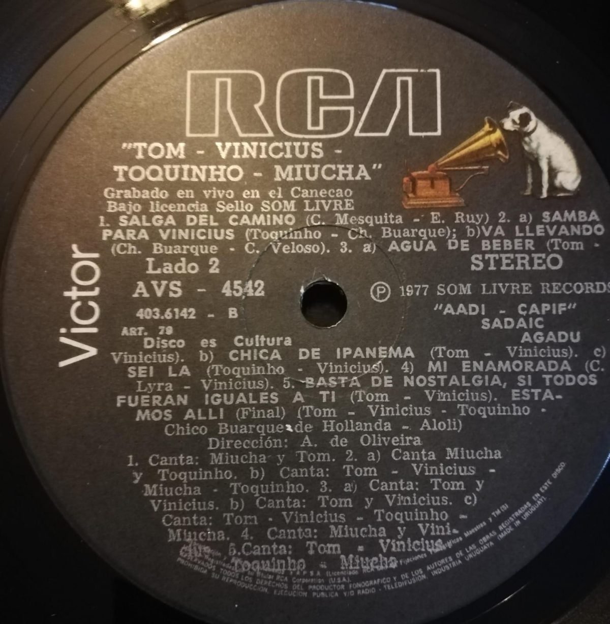 Tom - Vinicius - Toquinho - Miucha – Gravado Ao Vivo No Canecão LP Plak - Görsel 2
