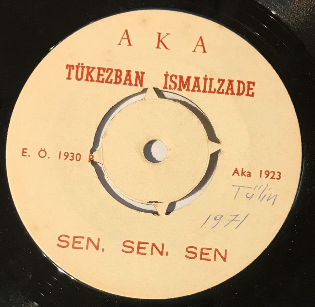 Zeynep Hanlar / Tükezban İsmailzade 45lik Plak (Azeri) - Görsel 2