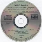 Fauré – Requiem • Messe Basse • Cantique De Jean Racine / Andantino / Tantum Ergo CD - Görsel 2