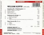 Alwyn – Symphony No. 5 'Hydriotaphia' / Sinfonietta For Strings / Piano Concerto No. 2 CD - Görsel 3