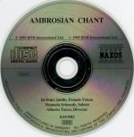 Ambrosian Chant (Early Christian Chant Of The Ambrosian Rite) CD - Görsel 2