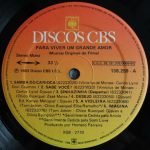 Para Viver Um Grande Amor LP Plak - Görsel 3