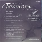 Takemitsu – Music Of Takemitsu CD - Görsel 3