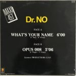Dr. No – What's Your Name 12'' Maxi Single Plak - Görsel 2