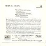 Melina Mercouri, Don Costa And His Orchestra – Never On Sunday 45lik Plak EP - Görsel 2