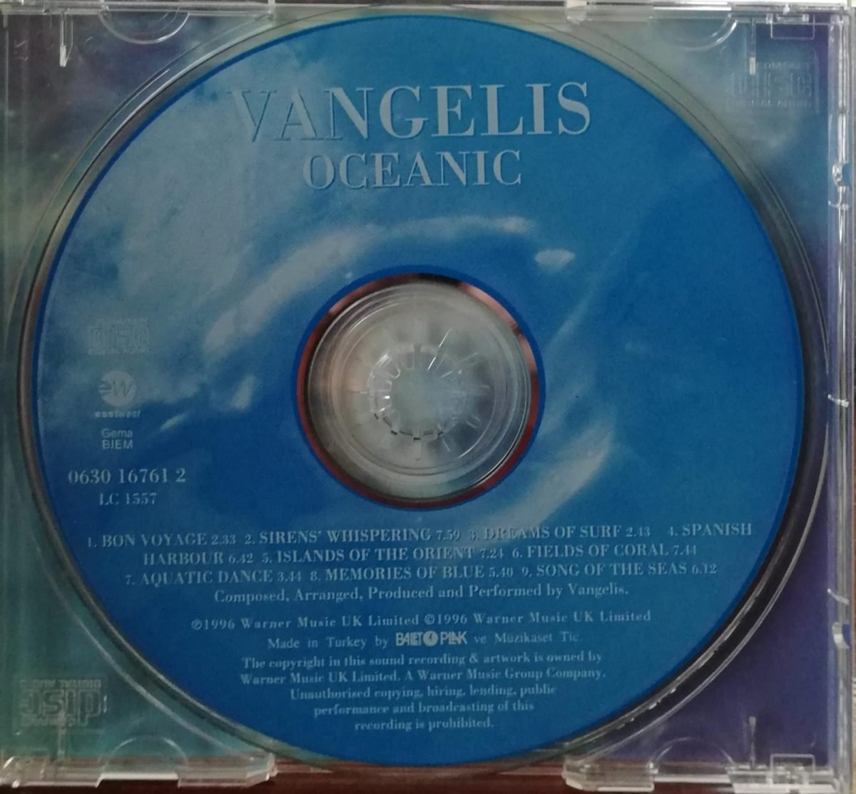Vangelis – Oceanic CD - Görsel 2