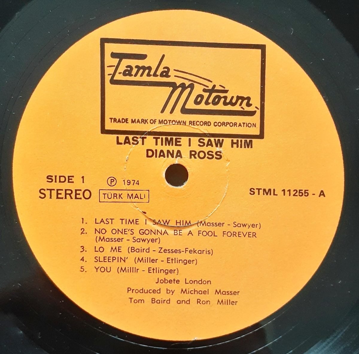 Diana Ross – Last Time I Saw Him LP Plak - Görsel 3