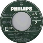 France Gall – Deux Oiseaux - Attends Ou Va-T'En (7e Série) 45lik Plak - Görsel 4