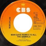 Bob Dylan – Man Gave Names To All The Animals 45lik Plak - Görsel 3