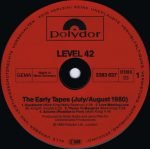 Level 42 – The Early Tapes · July/Aug 1980 LP Plak - Görsel 3