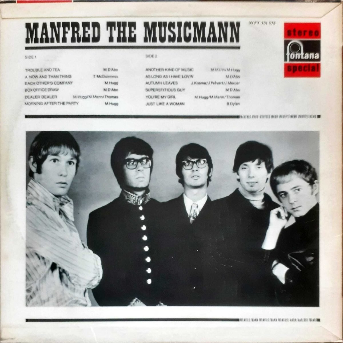 Manfred Mann – Manfred The Musicmann LP Plak - Görsel 2
