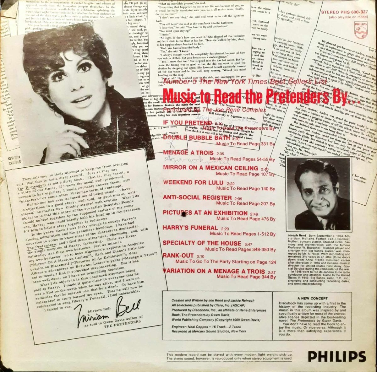 The Joe René Complex – Music To Read The Pretenders By LP Plak - Görsel 2