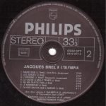Jacques Brel – Enregistrement Public A L'Olympia 1961 LP Plak - Görsel 2