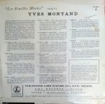 Yves Montand – Les Feuilles Mortes LP Plak - Görsel 2