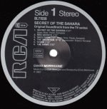 Ennio Morricone – Secret Of The Sahara (Original Soundtrack From The TV Series) LP Plak - Görsel 3