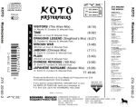 Koto – Masterpieces CD - Görsel 2