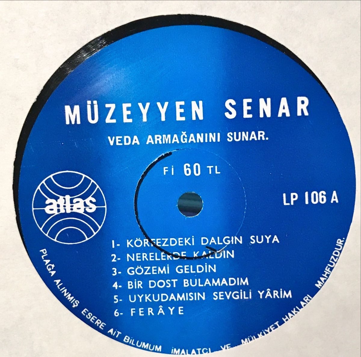Müzeyyen Senar – 40. Sanat Yılında Veda LP Plak - Görsel 3