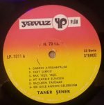 Taner Şener ‎– Dargın Ayrılmayalım LP Plak - Görsel 3