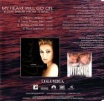 Celine Dion – My Heart Will Go On (Love Theme From 'Titanic') (Dance Mixes) CD Single - Görsel 2