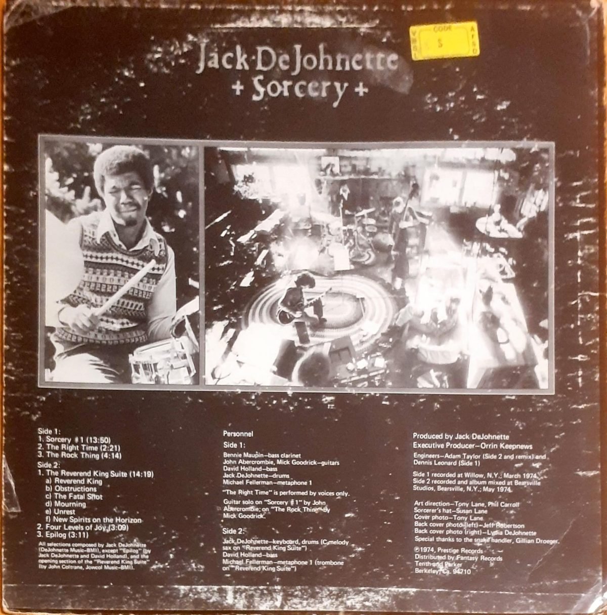 Jack DeJohnette – Sorcery LP Plak - Görsel 2
