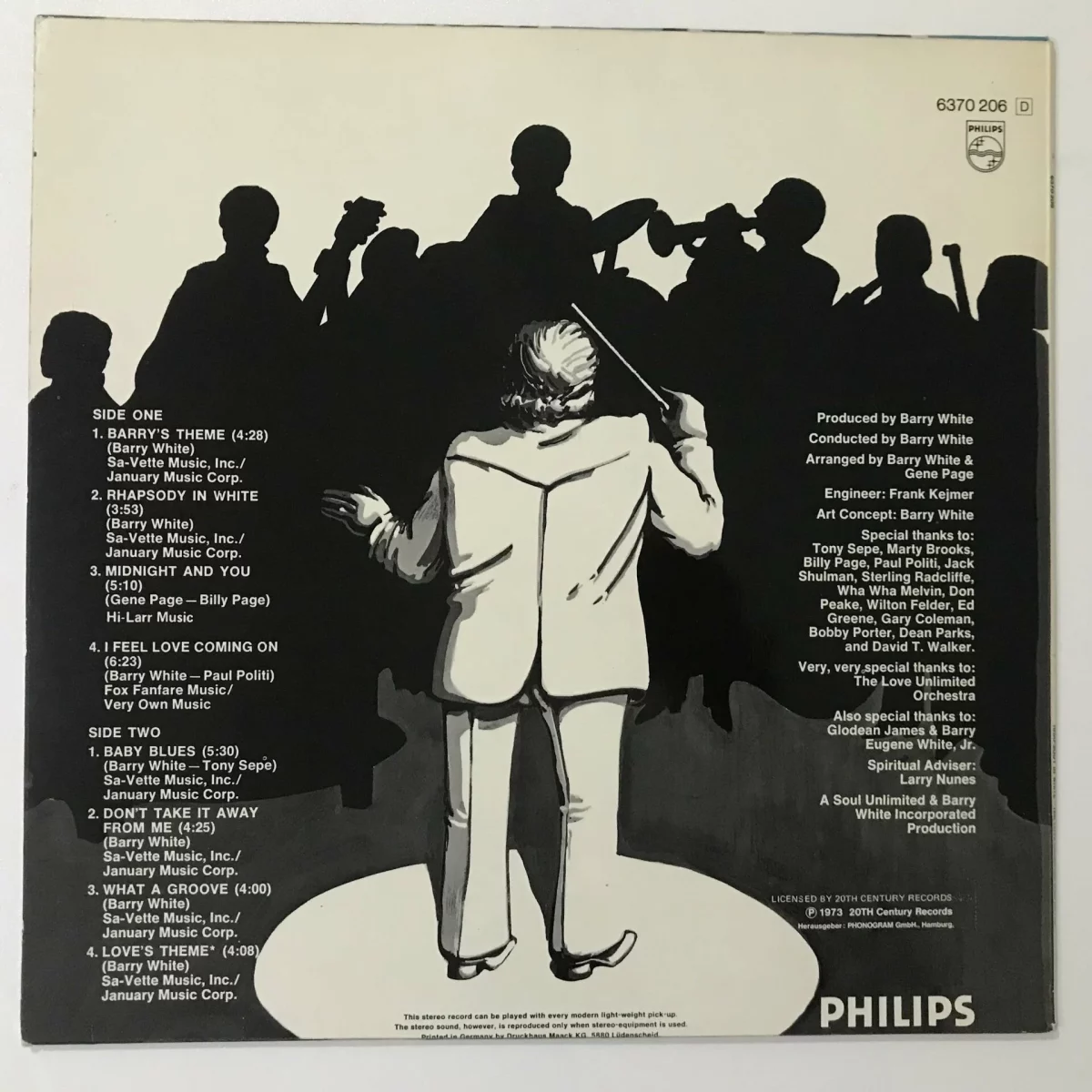 The Love Unlimited Orchestra – Rhapsody In White LP Plak - Görsel 2