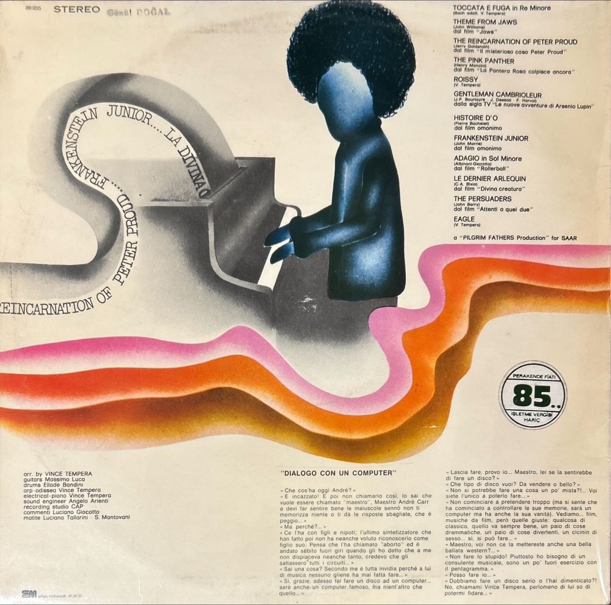 Andre Carr Orchestra E Coro – Disco Frisco From Movies LP Plak - Görsel 2