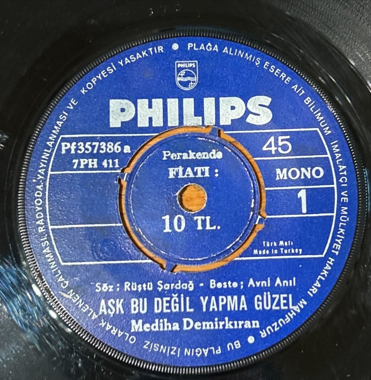 Mediha Demirkıran – Aşk Bu Değil Yapma Güzel 45lik Plak - Görsel 3