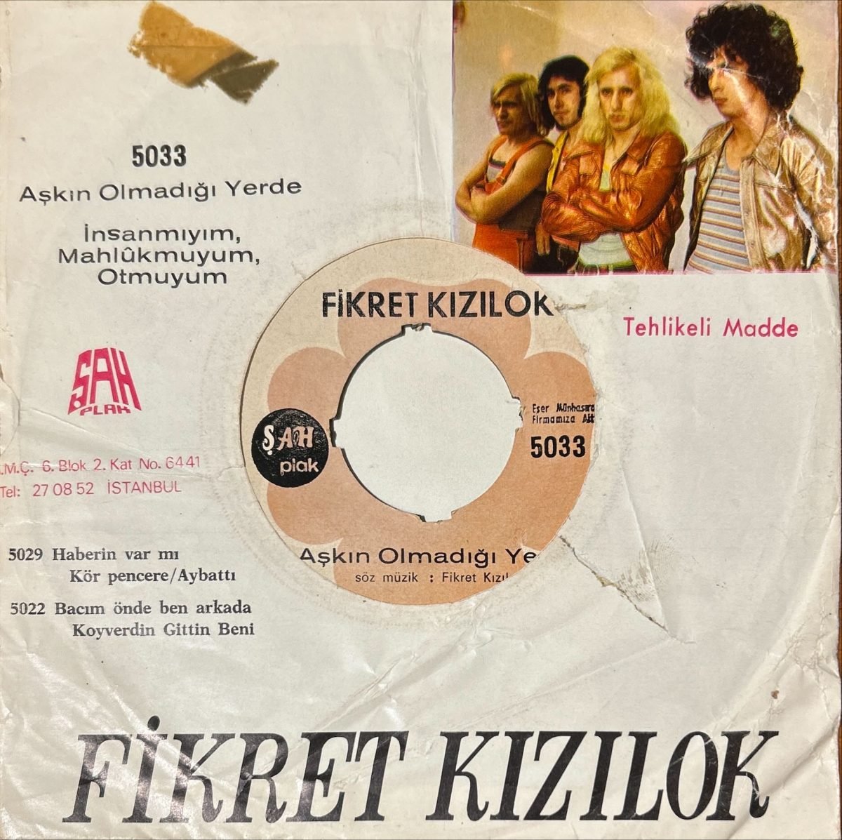 Fikret Kızılok – Aşkın Olmadığı Yerde 45lik Plak - Görsel 2