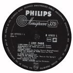 Michel Legrand And His Orchestra – I Love Paris LP Plak - Görsel 3