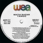 Matia Bazar – Tango LP Plak - Görsel 3
