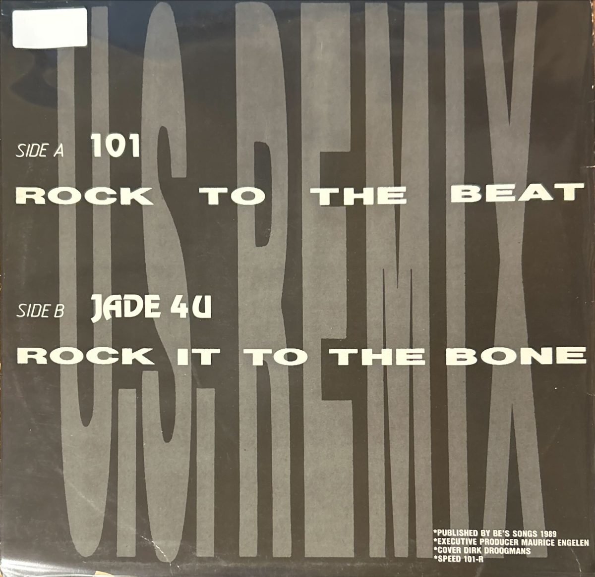 101 / Jade 4U – Rock To The Beat 12" Maxi Single Plak (New Beat) - Görsel 2