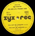 DeLee & DJ Franky Gee  – You Got Me Hanging 12" Maxi Single Plak - Görsel 4