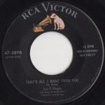 Jaye P. Morgan – That's All I Want From You 45lik Plak (Easy Listening)