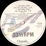 Kevin Paige – Anything I Want 12" Maxi Single Plak
