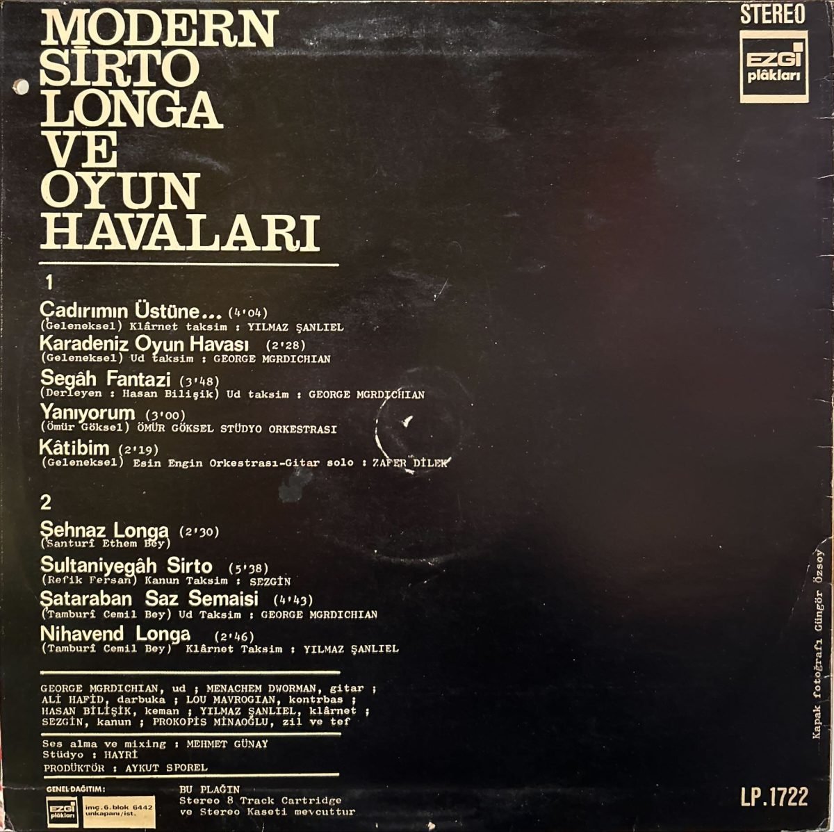Modern Sirto Longa Ve Oyun Havaları LP Plak - Görsel 2