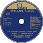 Tom Verlaine ‎– The Wonder CD - Görsel 3