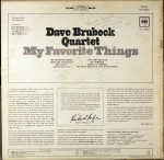 Dave Brubeck Quartet – My Favorite Things LP Plak - Görsel 2