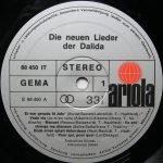 Dalida – Die Neuen Lieder Der Dalida LP Plak - Görsel 3